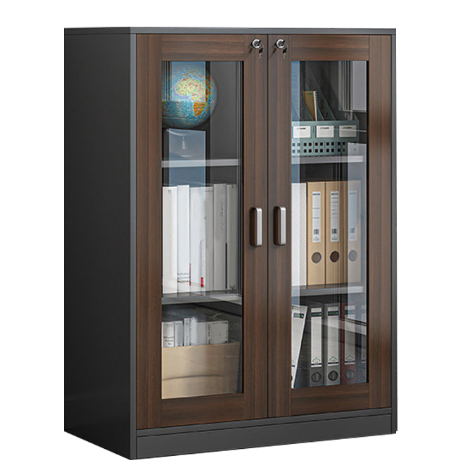 Contemporary Bookcase Closed Back Engineered Wood Book Shelf with Drawer Storage