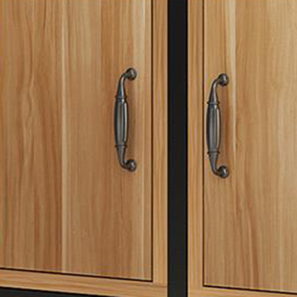 Metal and Wooden Book Shelf Etagere Open Study Room Shelf Bookcase with Doors