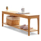 Shoe Storage Included Bench, Solid Wood Entryway Bench with 4 Legs Natural Clearhalo 'Benches' 'Chairs & Seating' 'furn' 'furn_benches' 'Furniture' 'Living Room Furniture' 6320695