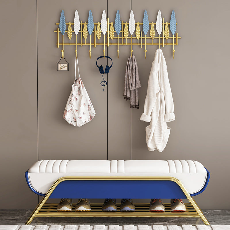 13.65/15.6" W Modern Entryway Bench Cushioned Metal Seating Bench Clearhalo 'Benches' 'Chairs & Seating' 'furn' 'furn_benches' 'Furniture' 'Living Room Furniture' 6320716