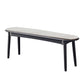 11.8" Wide Modern Seating Bench Solid Wood Pine Bench with Straight Legs Light Gray Clearhalo 'Benches' 'Chairs & Seating' 'furn' 'furn_benches' 'Furniture' 'Living Room Furniture' 6320745