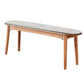 11.8" Wide Modern Seating Bench Solid Wood Pine Bench with Straight Legs Wood Clearhalo 'Benches' 'Chairs & Seating' 'furn' 'furn_benches' 'Furniture' 'Living Room Furniture' 6320746