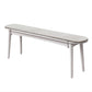 11.8" Wide Modern Seating Bench Solid Wood Pine Bench with Straight Legs Off-White Clearhalo 'Benches' 'Chairs & Seating' 'furn' 'furn_benches' 'Furniture' 'Living Room Furniture' 6320753