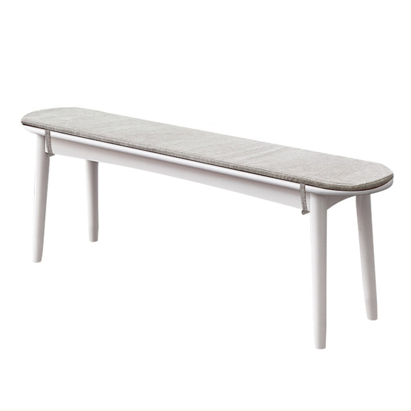 11.8" Wide Modern Seating Bench Solid Wood Pine Bench with Straight Legs Off-White Clearhalo 'Benches' 'Chairs & Seating' 'furn' 'furn_benches' 'Furniture' 'Living Room Furniture' 6320753