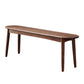11.8" Wide Modern Seating Bench Solid Wood Pine Bench with Straight Legs 39.5"L x 12"W x 18"H Nut-Brown Clearhalo 'Benches' 'Chairs & Seating' 'furn' 'furn_benches' 'Furniture' 'Living Room Furniture' 6320756