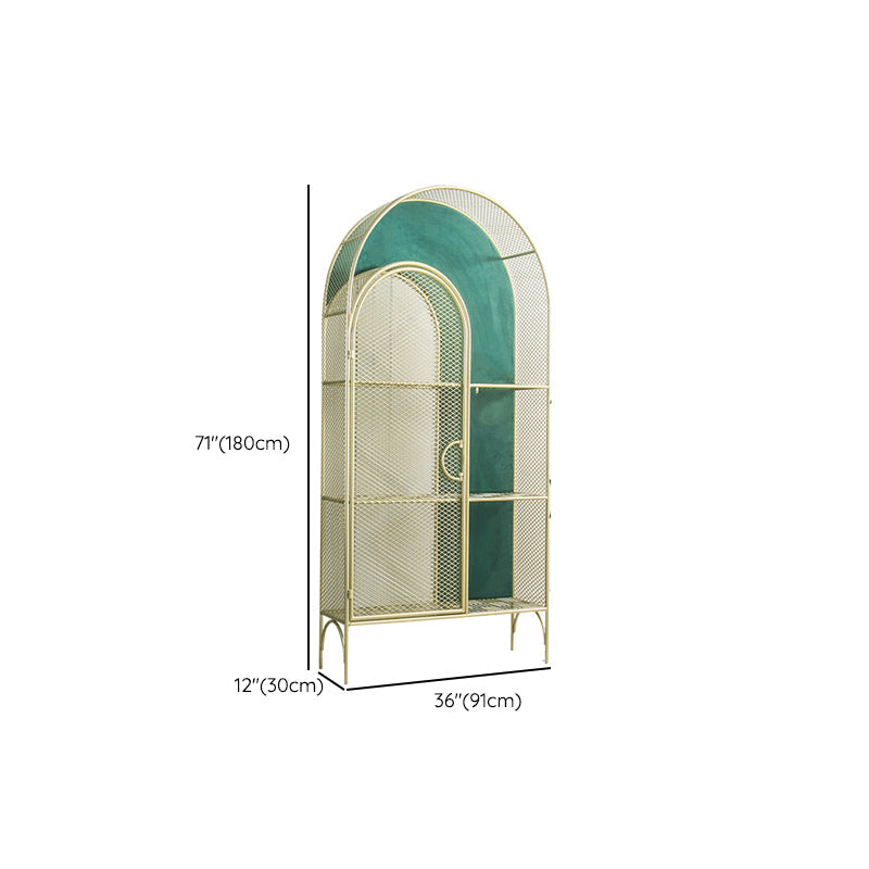 Urban Gold Bookshelf Closed Back Metal Vertical Shelf for Living Room Clearhalo 'Bookcases' 'furn' 'furn_bookcases' 'Furniture' 'Office Furniture' 6320769