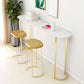 Glam Pub Table Oval Bar Height Double Pedestal Bar Table for Indoor Clearhalo 'Bar Furniture' 'Bar Tables' 'bar_tables' 'furn' 'furn_bar_tables' 'Furniture' 'Kitchen & Dining Furniture' 6321224