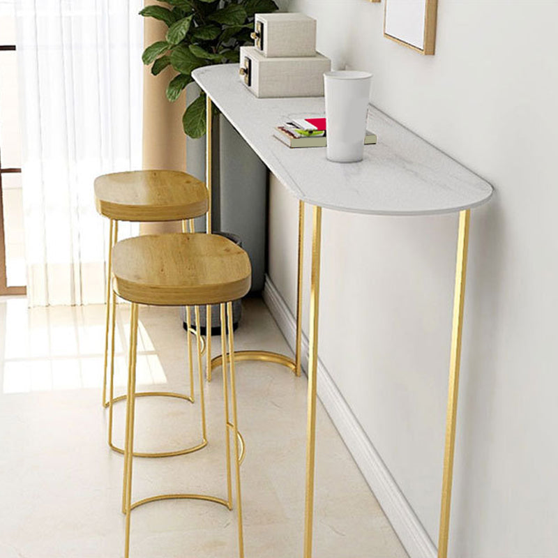 Glam Pub Table Oval Bar Height Double Pedestal Bar Table for Indoor Clearhalo 'Bar Furniture' 'Bar Tables' 'bar_tables' 'furn' 'furn_bar_tables' 'Furniture' 'Kitchen & Dining Furniture' 6321225