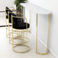 Glam Pub Table Oval Bar Height Double Pedestal Bar Table for Indoor Clearhalo 'Bar Furniture' 'Bar Tables' 'bar_tables' 'furn' 'furn_bar_tables' 'Furniture' 'Kitchen & Dining Furniture' 6321226