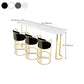 Glam Pub Table Oval Bar Height Double Pedestal Bar Table for Indoor Clearhalo 'Bar Furniture' 'Bar Tables' 'bar_tables' 'furn' 'furn_bar_tables' 'Furniture' 'Kitchen & Dining Furniture' 6321232