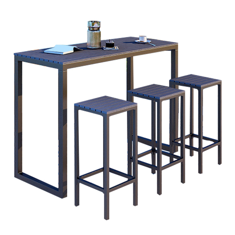 Modern Bar-height Table with Metal Base Bar Table for Outdoor Clearhalo 'Bar Furniture' 'Bar Tables' 'bar_tables' 'furn' 'furn_bar_tables' 'Furniture' 'Kitchen & Dining Furniture' 6321250