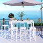 Modern Bar-height Table with Metal Base Bar Table for Outdoor Clearhalo 'Bar Furniture' 'Bar Tables' 'bar_tables' 'furn' 'furn_bar_tables' 'Furniture' 'Kitchen & Dining Furniture' 6321253