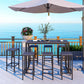 Modern Bar-height Table with Metal Base Bar Table for Outdoor Clearhalo 'Bar Furniture' 'Bar Tables' 'bar_tables' 'furn' 'furn_bar_tables' 'Furniture' 'Kitchen & Dining Furniture' 6321254