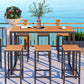 Modern Bar-height Table with Metal Base Bar Table for Outdoor Clearhalo 'Bar Furniture' 'Bar Tables' 'bar_tables' 'furn' 'furn_bar_tables' 'Furniture' 'Kitchen & Dining Furniture' 6321255