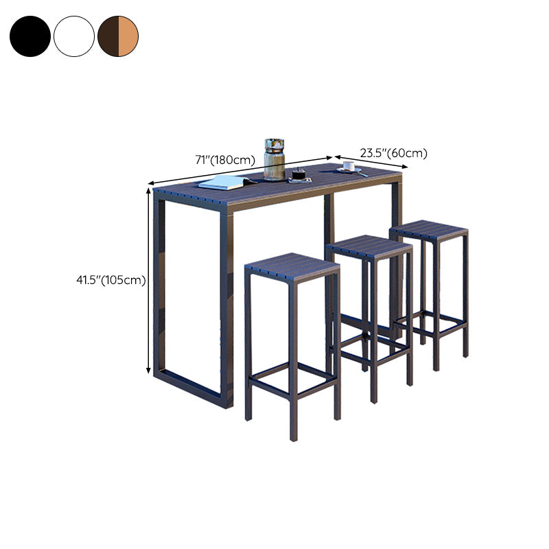 Modern Bar-height Table with Metal Base Bar Table for Outdoor Clearhalo 'Bar Furniture' 'Bar Tables' 'bar_tables' 'furn' 'furn_bar_tables' 'Furniture' 'Kitchen & Dining Furniture' 6321257