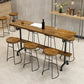 Modern Pub Height Dining Table Iron Solid Wood Pub Table for Patio 59.1"L x 15.7"W x 41.3"H Without Chairs Clearhalo 'Bar Furniture' 'Bar Tables' 'bar_tables' 'furn' 'furn_bar_tables' 'Furniture' 'Kitchen & Dining Furniture' 6321331