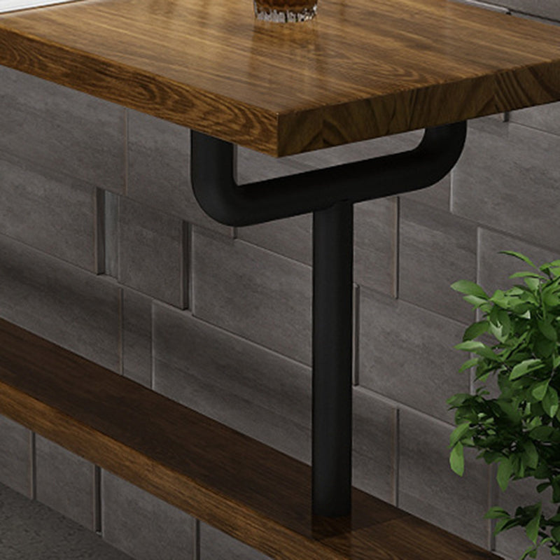 Modern Pub Height Dining Table Iron Solid Wood Pub Table for Patio Clearhalo 'Bar Furniture' 'Bar Tables' 'bar_tables' 'furn' 'furn_bar_tables' 'Furniture' 'Kitchen & Dining Furniture' 6321336
