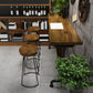Modern Pub Height Dining Table Iron Solid Wood Pub Table for Patio Clearhalo 'Bar Furniture' 'Bar Tables' 'bar_tables' 'furn' 'furn_bar_tables' 'Furniture' 'Kitchen & Dining Furniture' 6321342