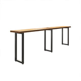 Modern Bar-height Table with Black Base Kitchen Wood Bar Table