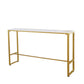 Glam Bar-height Table White Stone Top Pub Table with Gold Base Without Chairs Clearhalo 'Bar Furniture' 'Bar Tables' 'bar_tables' 'furn' 'furn_bar_tables' 'Furniture' 'Kitchen & Dining Furniture' 6321364