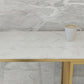 Modern Style Bar-height Table Gold Base Bar Table for Kitchen Clearhalo 'Bar Furniture' 'Bar Tables' 'bar_tables' 'furn' 'furn_bar_tables' 'Furniture' 'Kitchen & Dining Furniture' 6321390