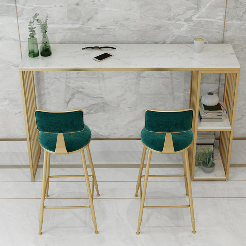 Modern Style Bar-height Table Gold Base Bar Table for Kitchen Clearhalo 'Bar Furniture' 'Bar Tables' 'bar_tables' 'furn' 'furn_bar_tables' 'Furniture' 'Kitchen & Dining Furniture' 6321392