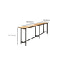 Table de bar rectangulaire à hauteur de bar Table de bar en bois massif d'une hauteur de 41,3 pouces