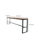 Wood Top Table with Black Legs and Metal Base Kitchen Bar Table Clearhalo 'Bar Furniture' 'Bar Tables' 'bar_tables' 'furn' 'furn_bar_tables' 'Furniture' 'Kitchen & Dining Furniture' 6321469