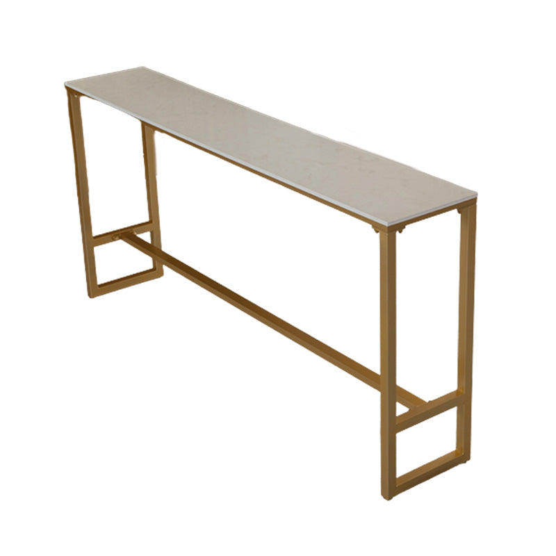 Glam Bar-height Table with Faux Marble Top Table for Patio Use Without Chairs Clearhalo 'Bar Furniture' 'Bar Tables' 'bar_tables' 'furn' 'furn_bar_tables' 'Furniture' 'Kitchen & Dining Furniture' 6321472