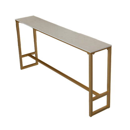 Glam Bar-height Table with Faux Marble Top Table for Patio Use Without Chairs Clearhalo 'Bar Furniture' 'Bar Tables' 'bar_tables' 'furn' 'furn_bar_tables' 'Furniture' 'Kitchen & Dining Furniture' 6321472