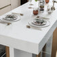 Glam Rectangle Bar Table Faux Marble Top Table for Patio Use Clearhalo 'Bar Furniture' 'Bar Tables' 'bar_tables' 'furn' 'furn_bar_tables' 'Furniture' 'Kitchen & Dining Furniture' 6321494