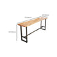 Wood Top Table Metal Black Base Rectangle Bar Table for Patio Use Clearhalo 'Bar Furniture' 'Bar Tables' 'bar_tables' 'furn' 'furn_bar_tables' 'Furniture' 'Kitchen & Dining Furniture' 6321527
