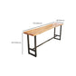 Wood Top Table Metal Black Base Rectangle Bar Table for Patio Use Clearhalo 'Bar Furniture' 'Bar Tables' 'bar_tables' 'furn' 'furn_bar_tables' 'Furniture' 'Kitchen & Dining Furniture' 6321540