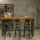 Metal Bar Table Rectangular Wood Top Bistro Pub Table with Trestle Base 59.1"L x 15.7"W x 41.3"H Without Chairs Clearhalo 'Bar Furniture' 'Bar Tables' 'bar_tables' 'furn' 'furn_bar_tables' 'Furniture' 'Kitchen & Dining Furniture' 6321545
