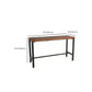 Metal Bar Table Rectangular Wood Top Bistro Pub Table with Trestle Base Clearhalo 'Bar Furniture' 'Bar Tables' 'bar_tables' 'furn' 'furn_bar_tables' 'Furniture' 'Kitchen & Dining Furniture' 6321554