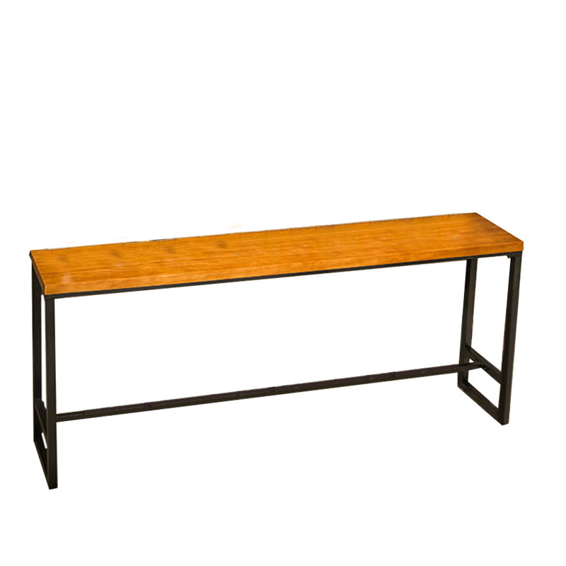 Metal Bar Table Solid Wood Top Bistro Pub Table for Patio Use Clearhalo 'Bar Furniture' 'Bar Tables' 'bar_tables' 'furn' 'furn_bar_tables' 'Furniture' 'Kitchen & Dining Furniture' 6321588