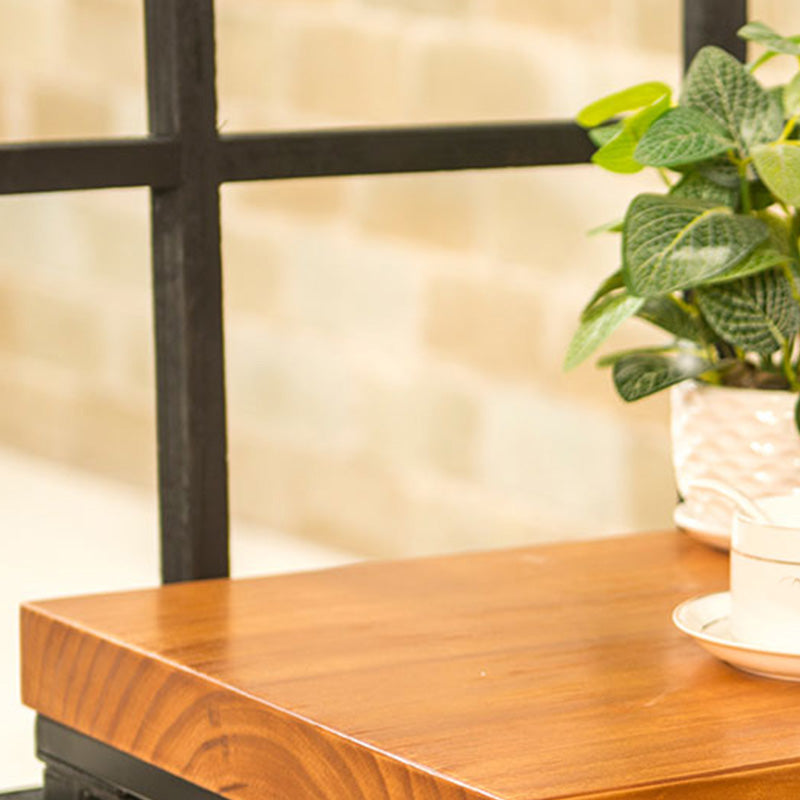 Metal Bar Table Solid Wood Top Bistro Pub Table for Patio Use Clearhalo 'Bar Furniture' 'Bar Tables' 'bar_tables' 'furn' 'furn_bar_tables' 'Furniture' 'Kitchen & Dining Furniture' 6321589