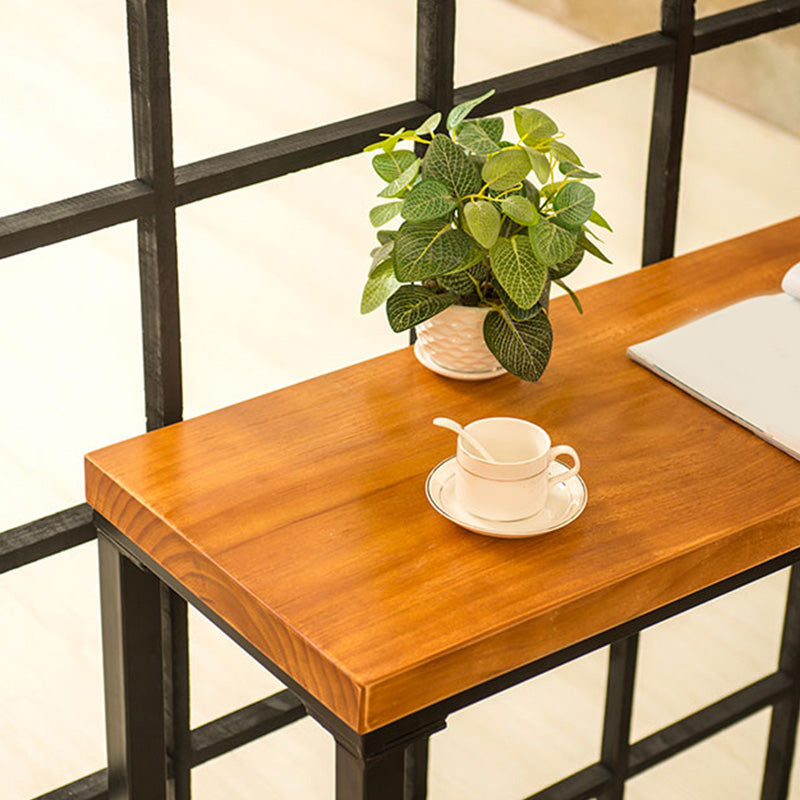 Metal Bar Table Solid Wood Top Bistro Pub Table for Patio Use Clearhalo 'Bar Furniture' 'Bar Tables' 'bar_tables' 'furn' 'furn_bar_tables' 'Furniture' 'Kitchen & Dining Furniture' 6321590