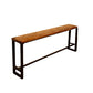 Table de bar de style industriel Table de pub de bistro en bois massif en fer noir