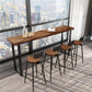 Table supérieure en bois Table de pub rectangulaire de style industriel pour utilisation sur patio