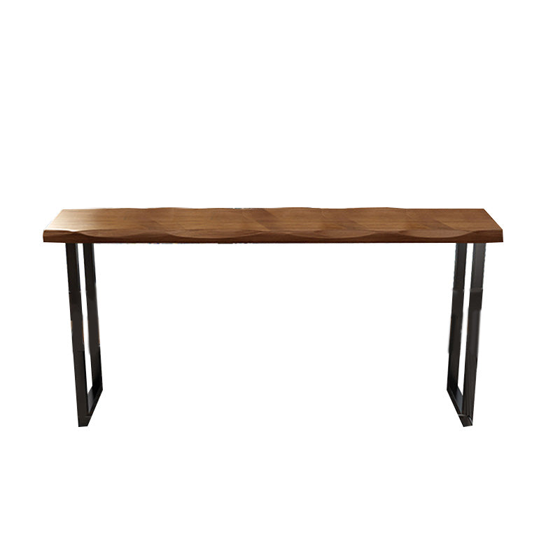 Table supérieure en bois Table de pub rectangulaire de style industriel pour utilisation sur patio