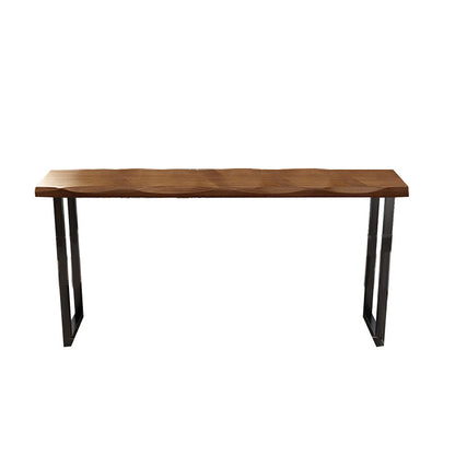 Table supérieure en bois Table de pub rectangulaire de style industriel pour utilisation sur patio