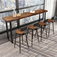 Table supérieure en bois Table de pub rectangulaire de style industriel pour utilisation sur patio
