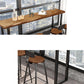 Table supérieure en bois Table de pub rectangulaire de style industriel pour utilisation sur patio