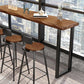 Table supérieure en bois Table de pub rectangulaire de style industriel pour utilisation sur patio