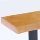 Mesa rectangular con altura de barra de madera maciza de 41,3" de alto con base de metal