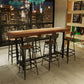 Table de comptoir rectangulaire en bois de style industriel, pour la maison