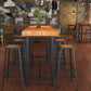 Table de comptoir rectangulaire en bois de style industriel, pour la maison