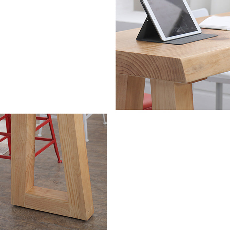 Modern 41.3"H Bar Table Rectangular Solid Wood Bistro Pub Table Clearhalo 'Bar Furniture' 'Bar Tables' 'bar_tables' 'furn' 'furn_bar_tables' 'Furniture' 'Kitchen & Dining Furniture' 6321859