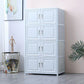 Contemporary Hinged Storage Cabinet Plastic Non-Hanging Armoire